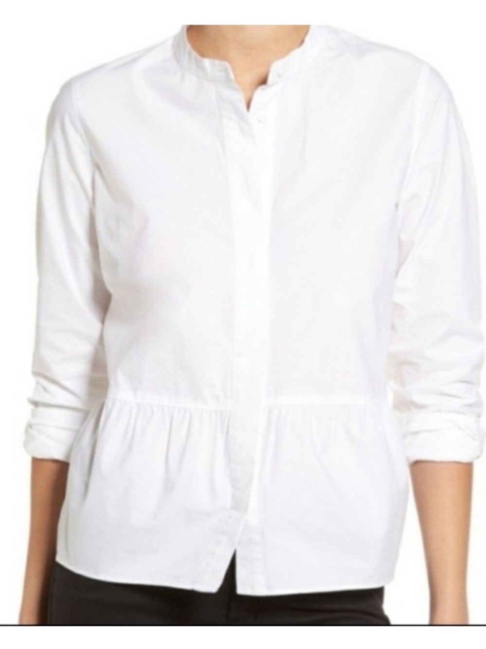 Madewell White Button-Front Shirt